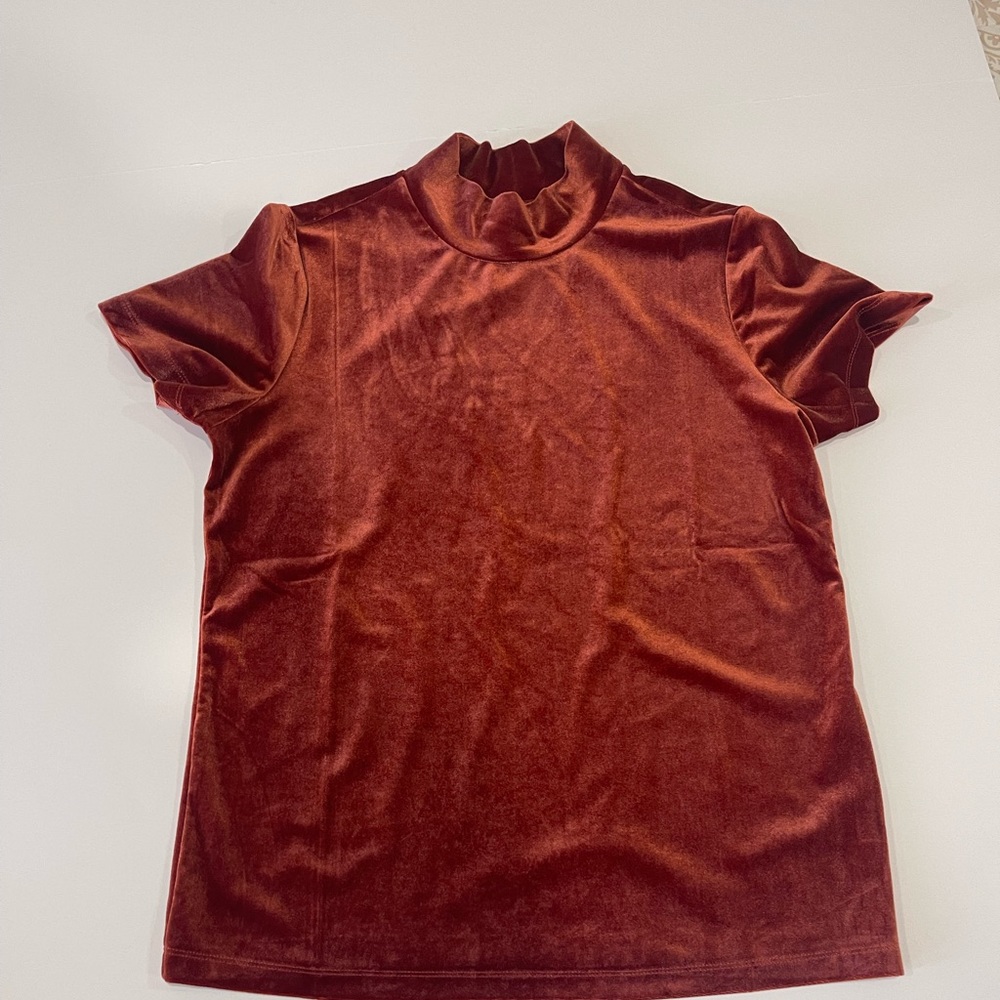 Philosophy velvet top, size M,color orange, NWOT never worn